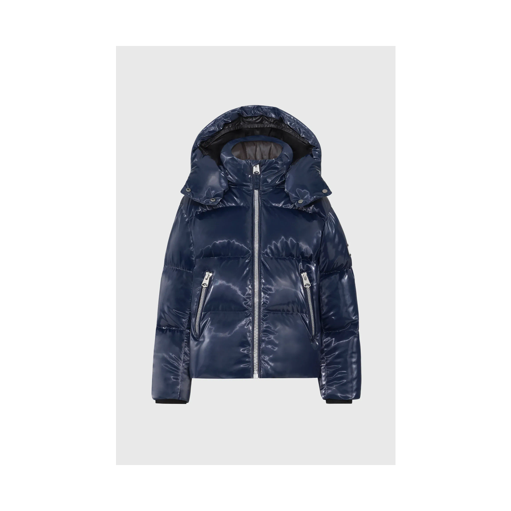 Mackage Jesse-GLO Glossy Parka For Kids Marine Blue Navy