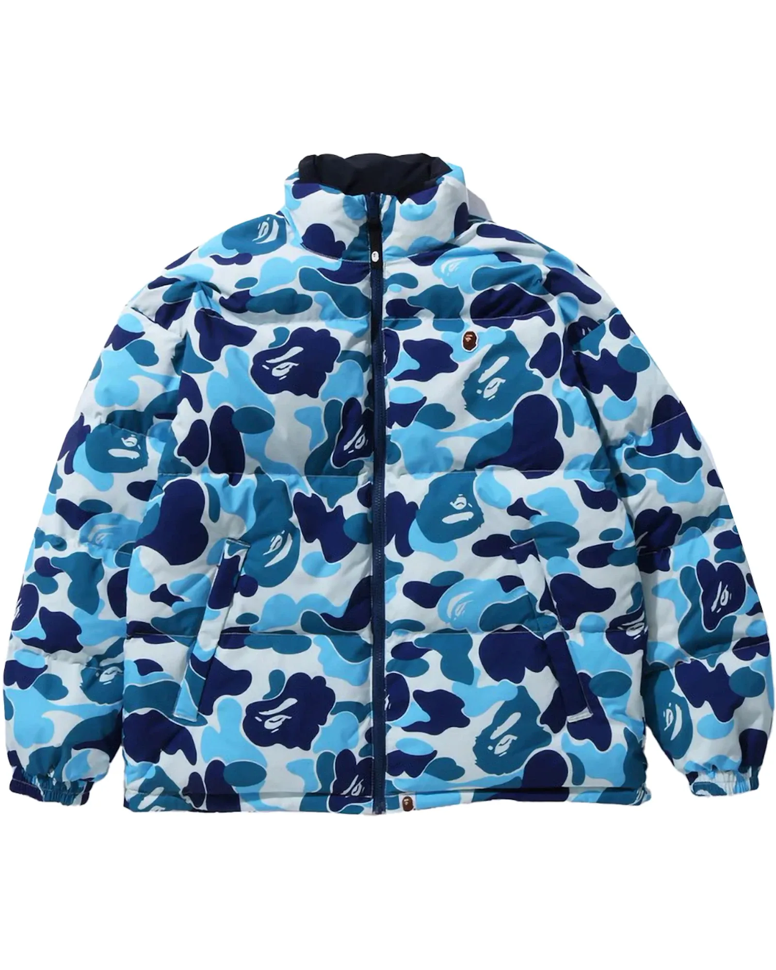 BAPE ABC Camo Reversible Down Jacket Blue
