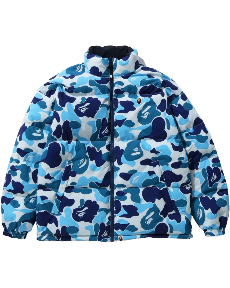 BAPE ABC Camo Reversible Down Jacket Blue