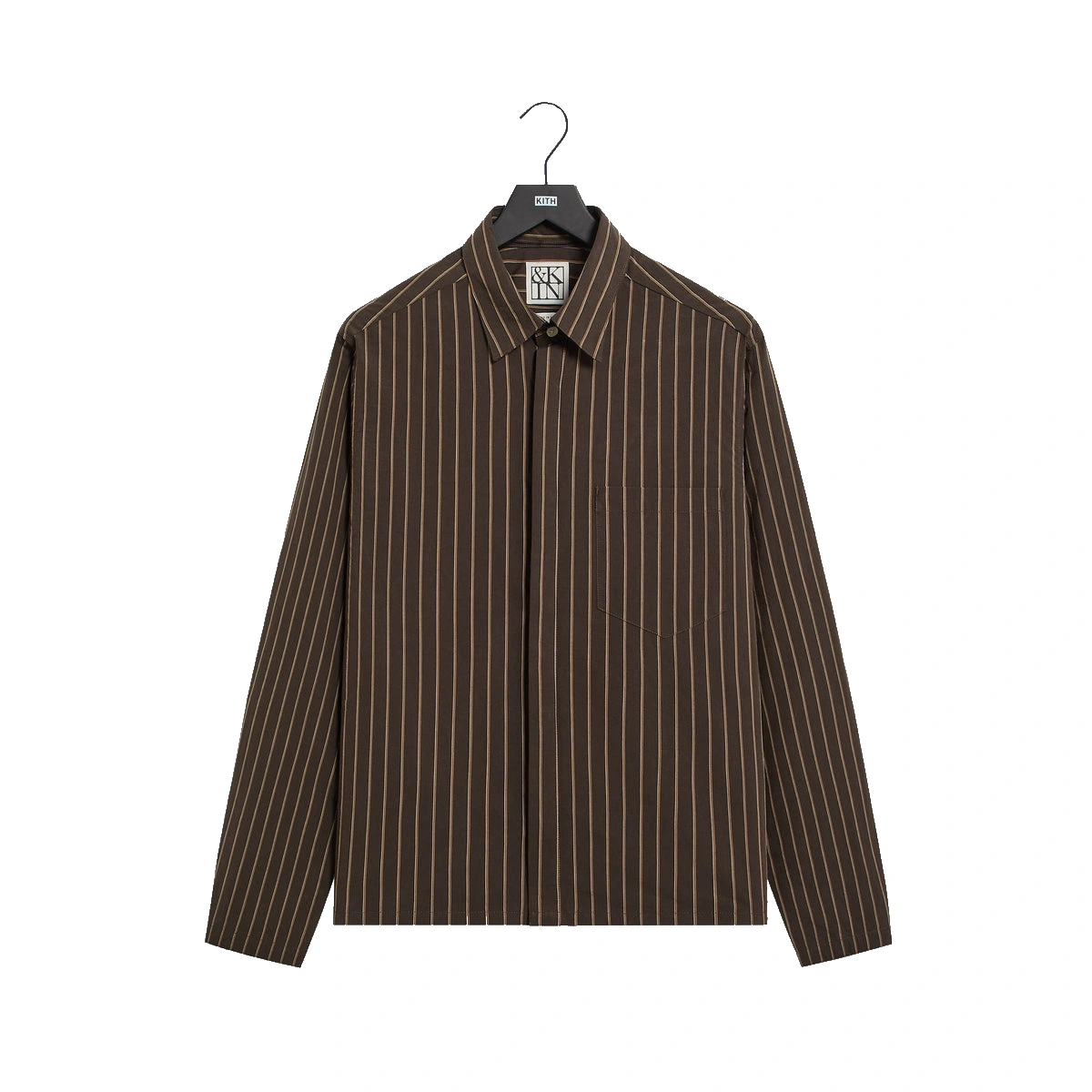 &Kin Striped Poplin Nico Shirt Derby