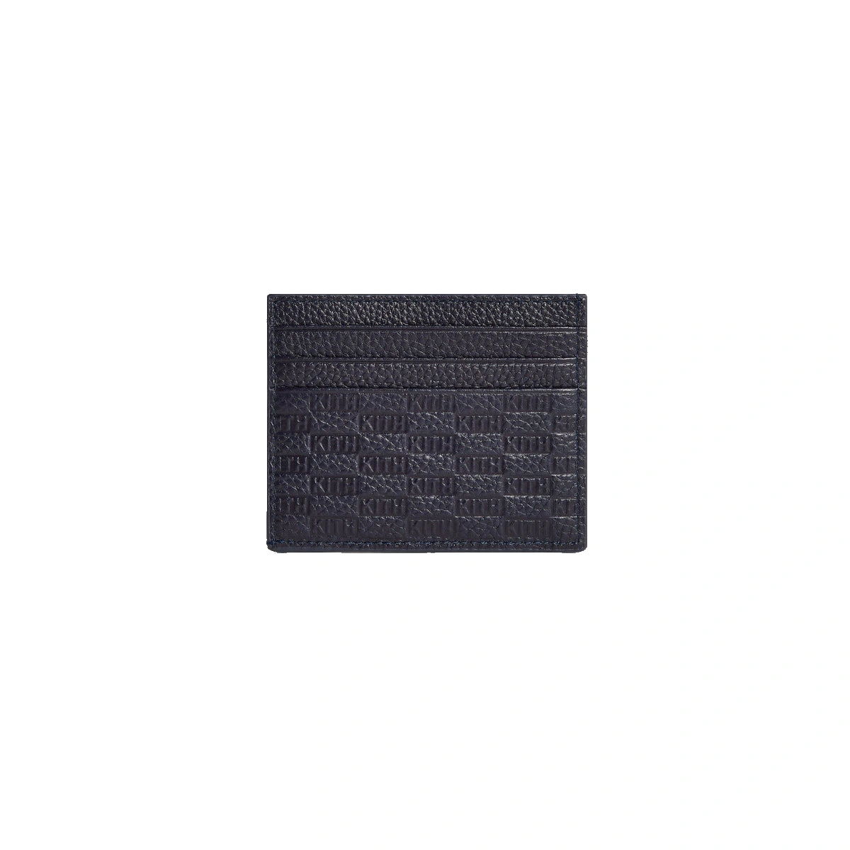 Kith Monogram Tumbled Leather Card Holder Ink
