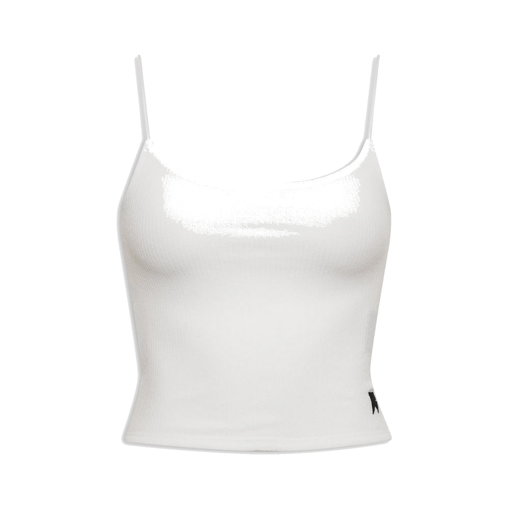 Rhude Sheer Rib Knit Top Black / White