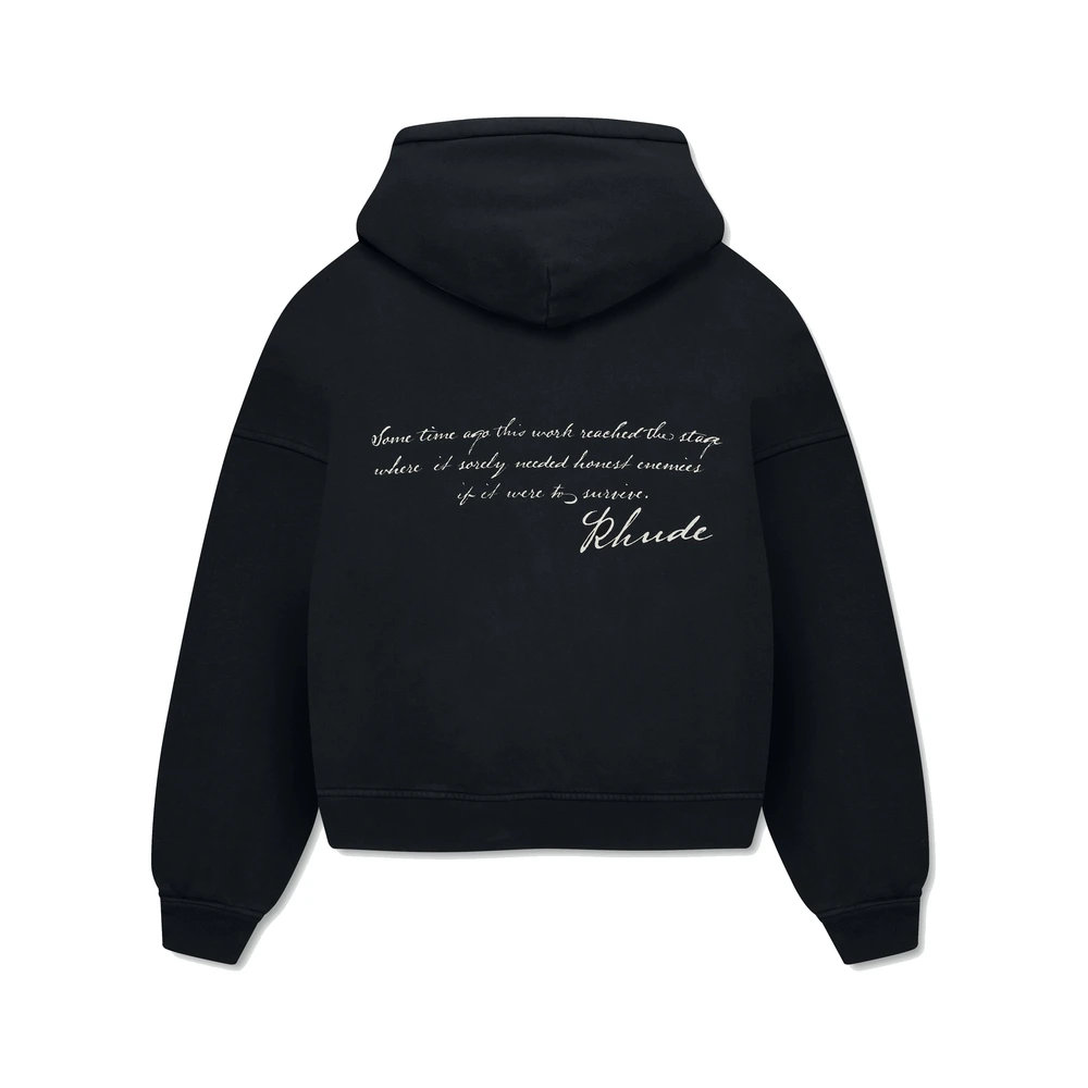 Rhude Montenegro Morada Hoodie Vintage Black / White