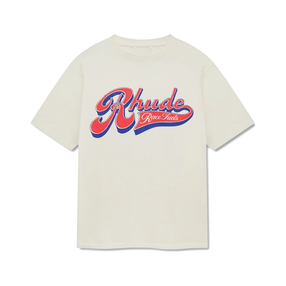 Rhude Pit Stop Tee Vintage White / Blue / Red