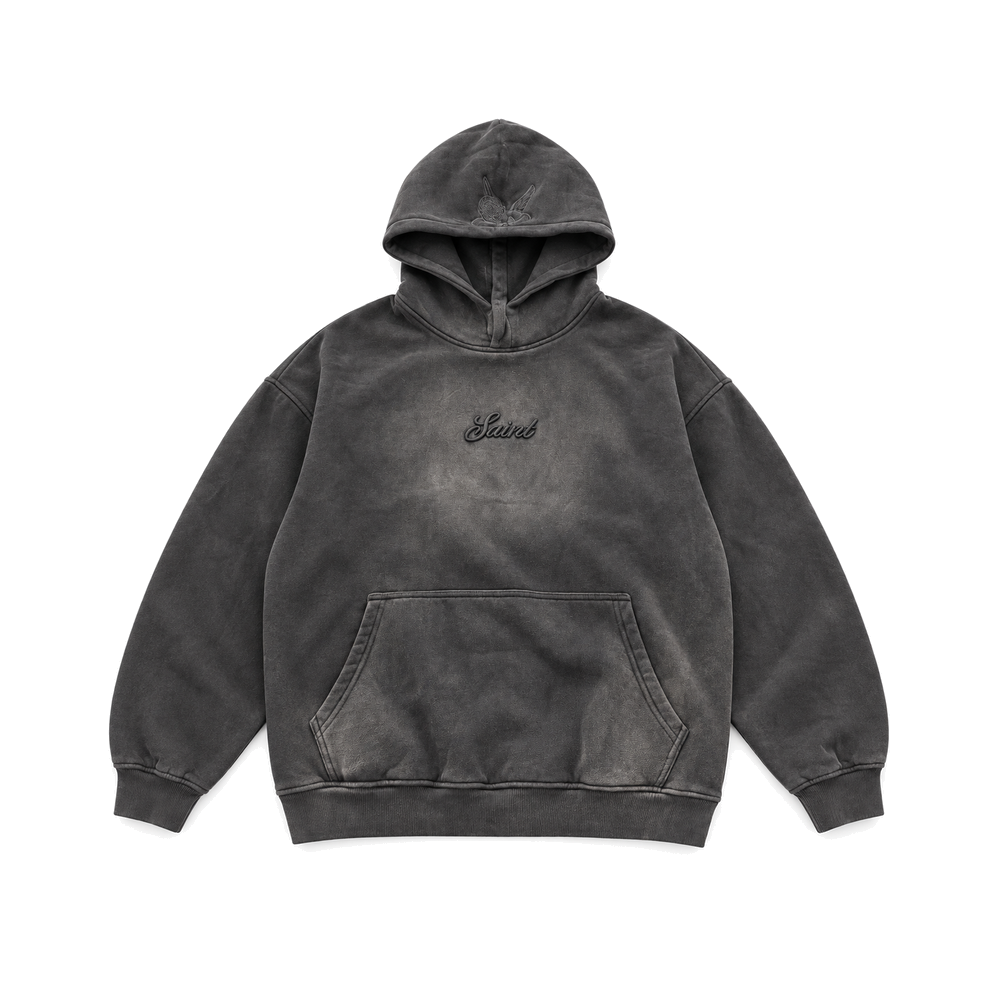 Saint Heavyweight Brushed Hoodie Night Smoke