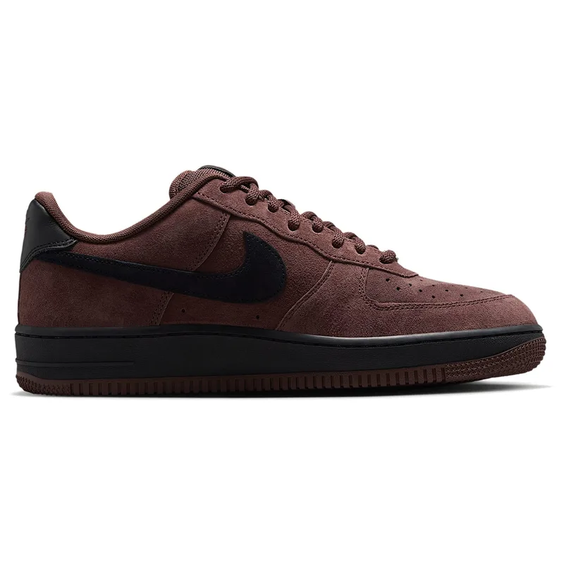 Nike SB Air Force 1 Low Light Chocolate Black, right-facing side view on white