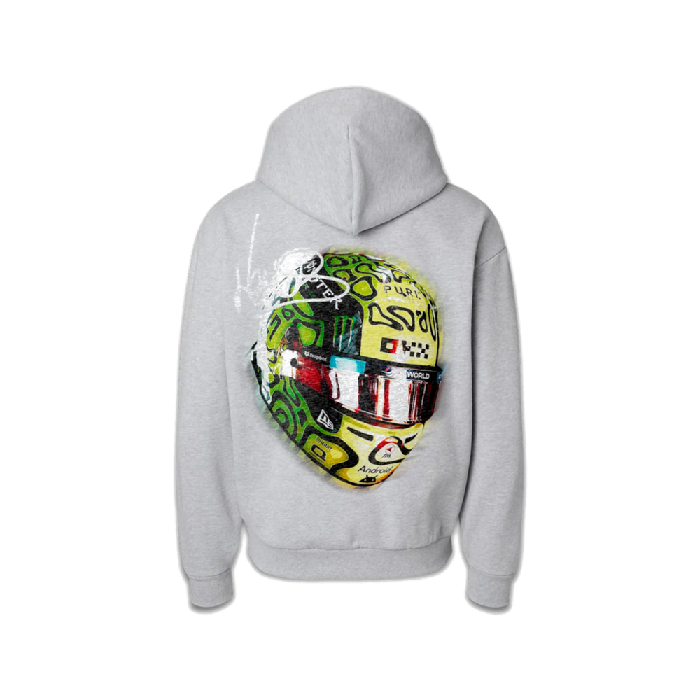 Monaco Social Club Norris Helmet Hoodie Heather Gray Athletic Grey