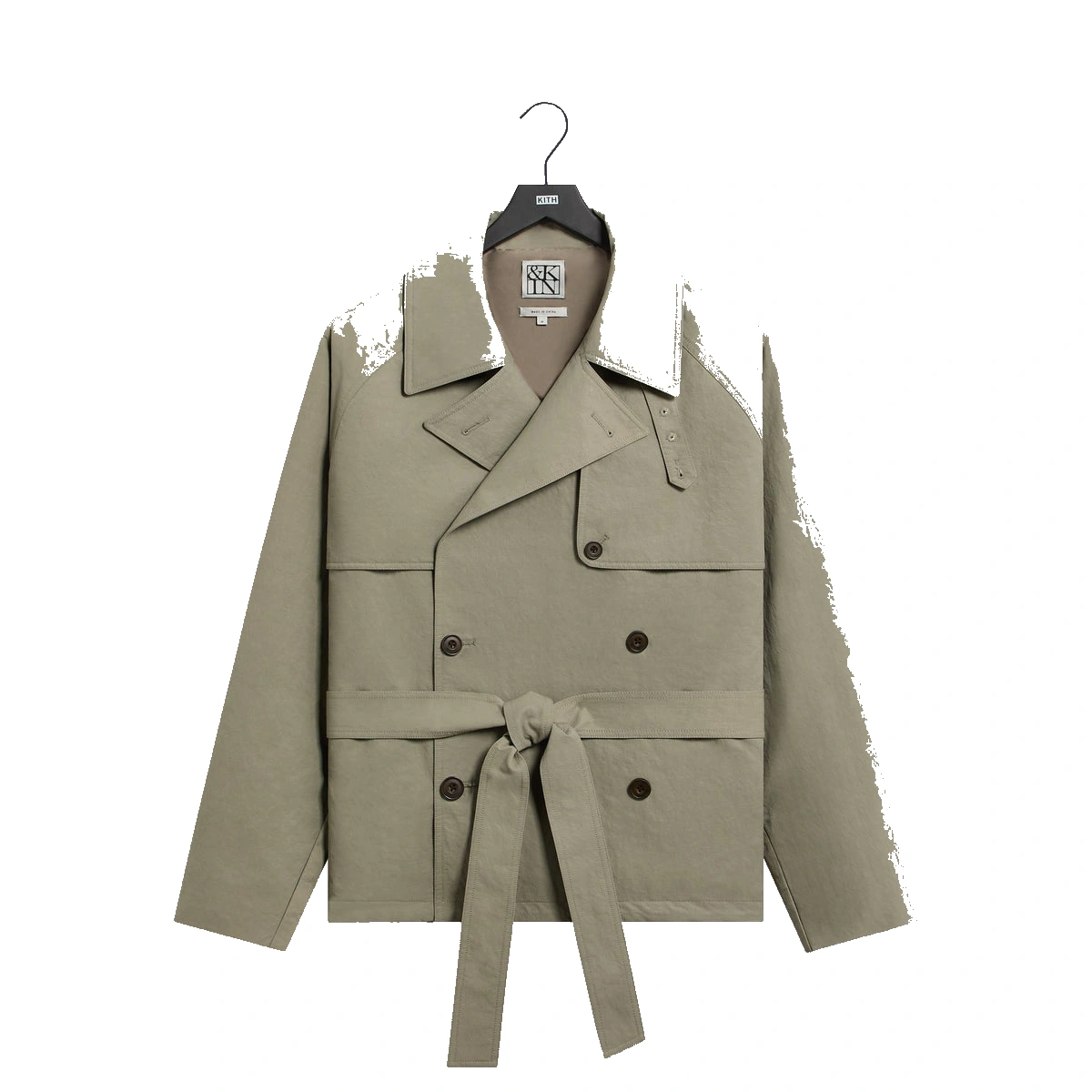 &Kin Washed Twill Nikolai Cropped Trench Scene