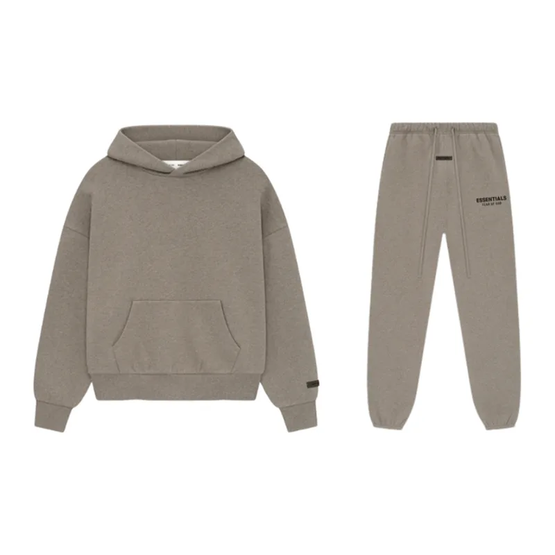 Fear of God Essentials Classic Fit Fleece Tracksuit Homestead Heather