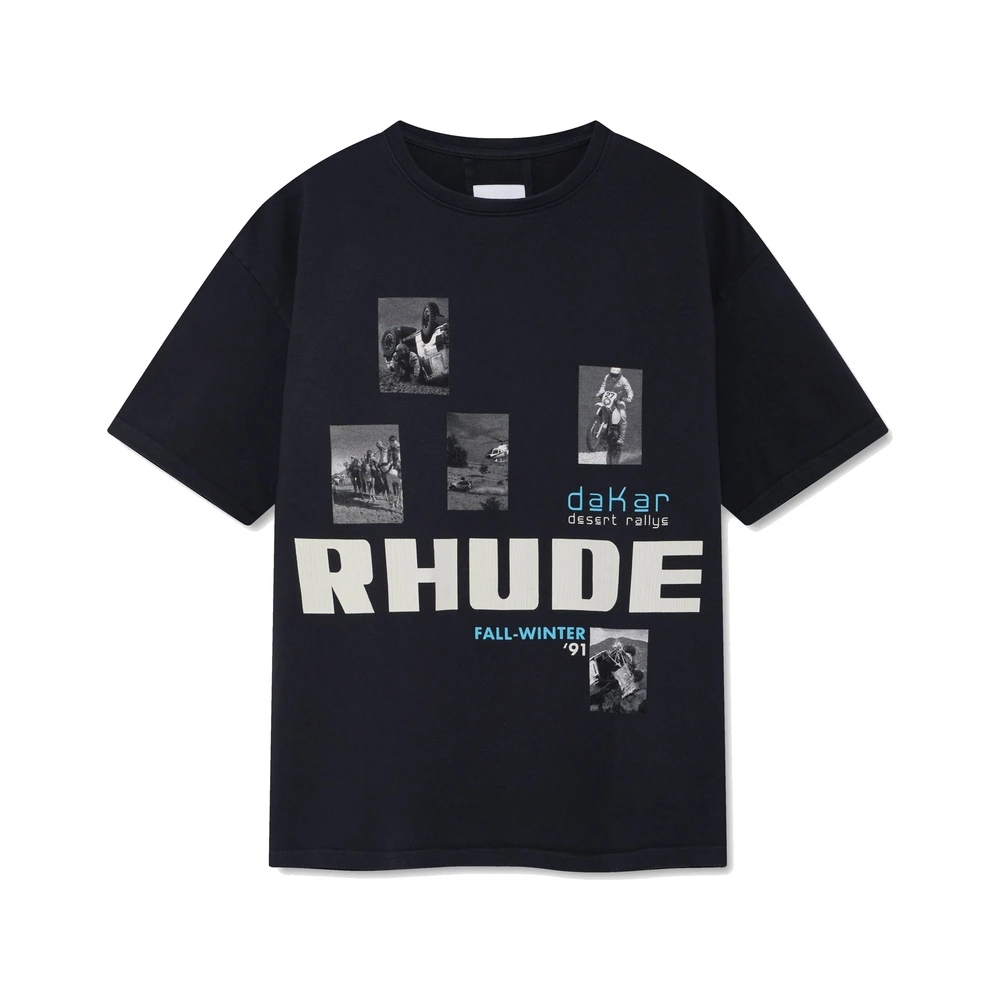Rhude Winter 91 Rallye Tee Vintage Black / Vintage White (RHPF26TT03012-VBWB)
