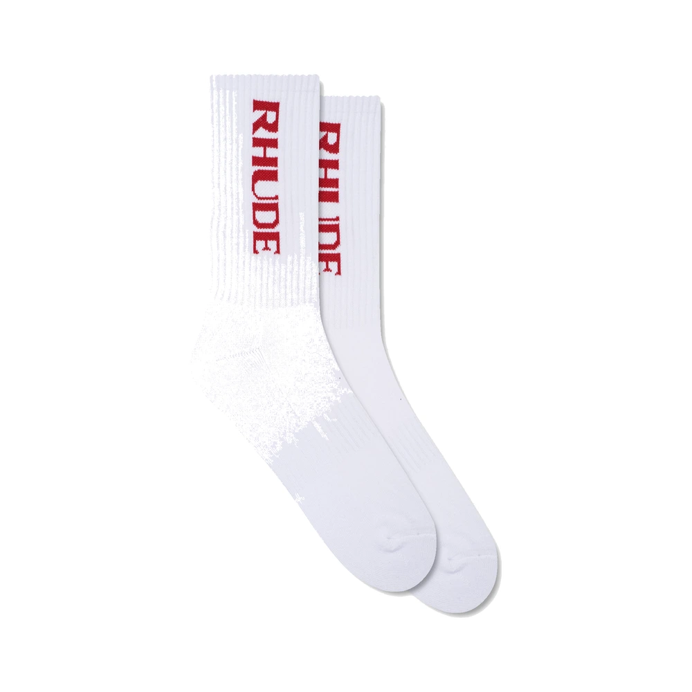 Rhude Filtaro Logo Sock Red / White