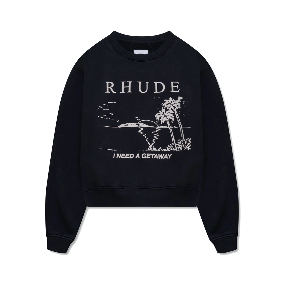 Rhude I Need A Getaway Crewneck Vintage Black