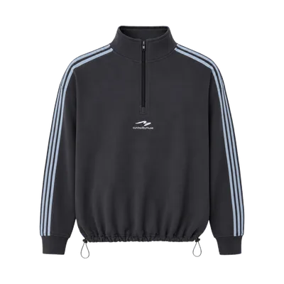 CBM French Terry Striped Quarter Zip Skyline