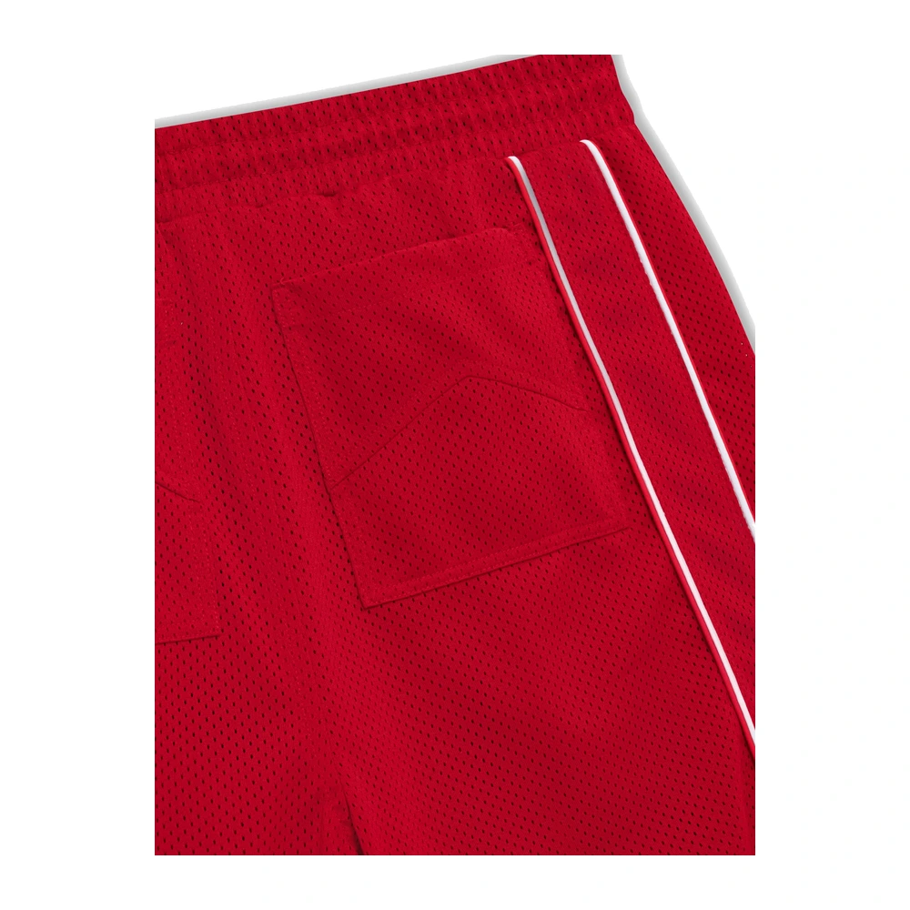Rhude Mesh Piping Baggy Track Short Red / White