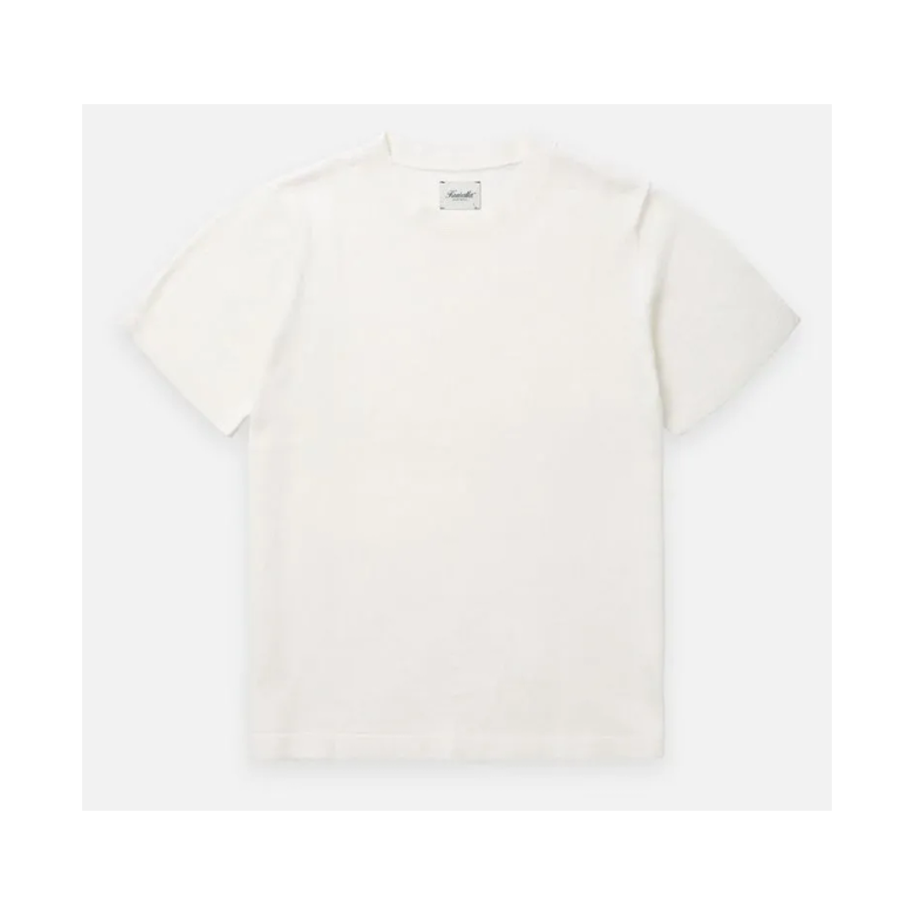 Kuwalla Tee Linen Knit Tee Flat White Snow White