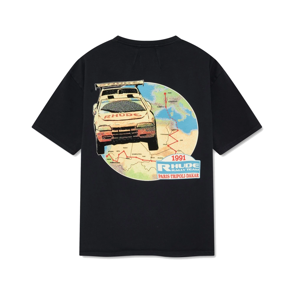 Rhude Tripoli Rally Team Tee Vintage Black / Yellow