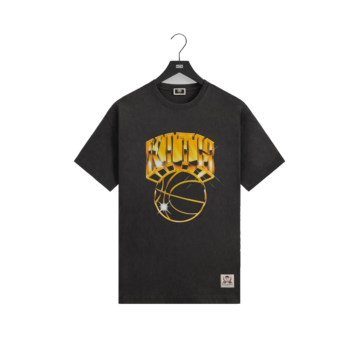 Kith for the New York Knicks Gold Vintage Jones Tee Black