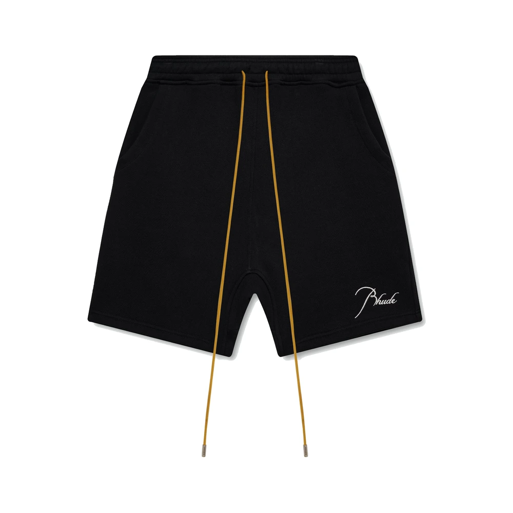 Rhude Classique Sweat Shorts Black / White (RHSS26SH03012-BKW)