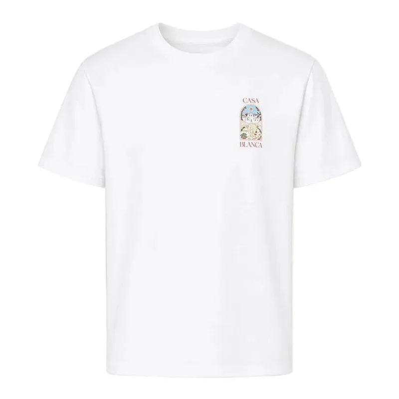 Casablanca Tennis Landscape T-Shirt White