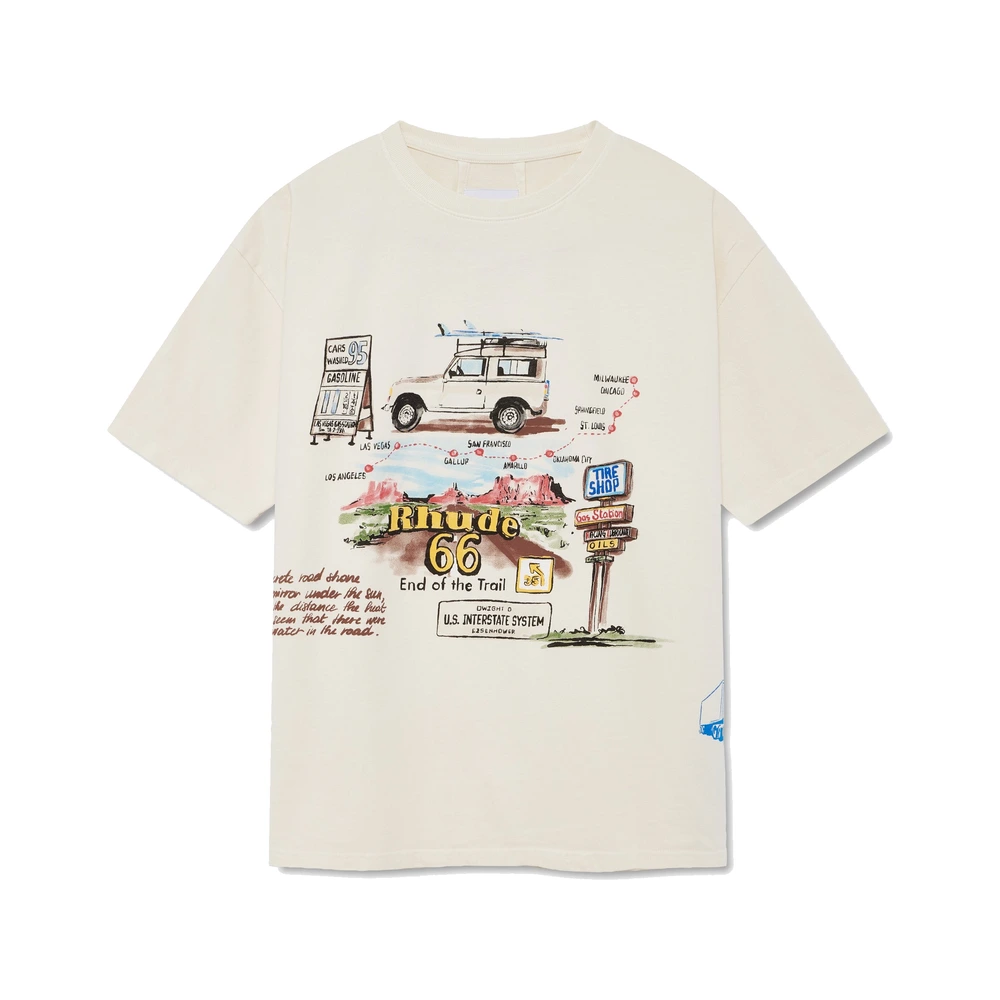 Rhude Highway One Tee Vintage White