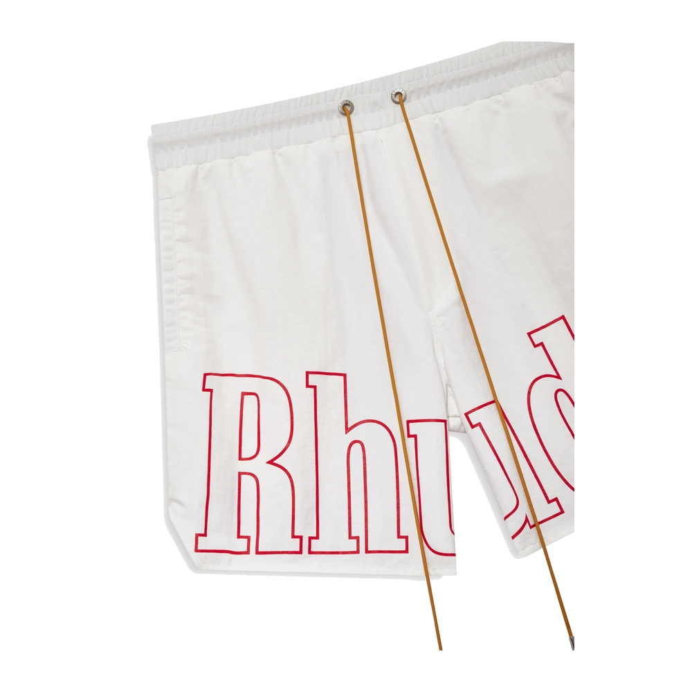 Rhude Logo Track Short Red / White