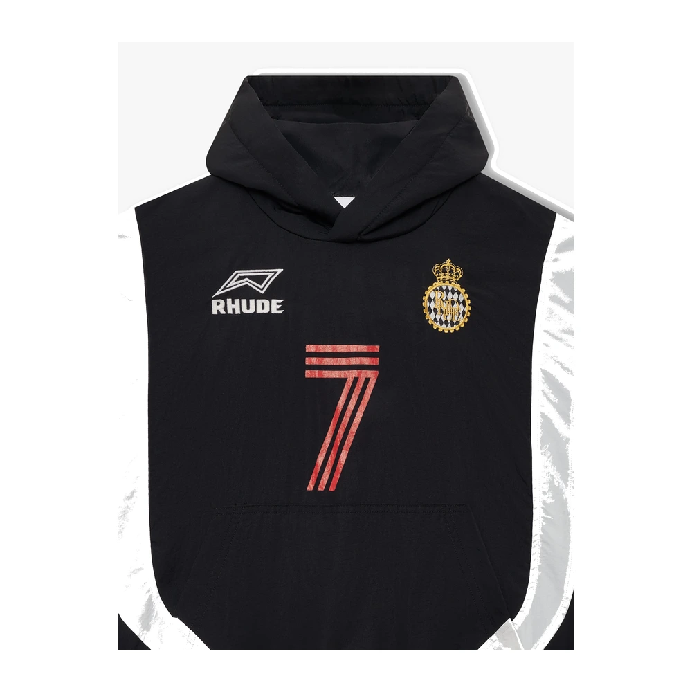 Rhude Lago Soccer Hoodie Vintage Black
