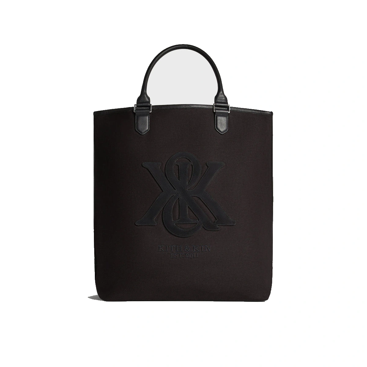 Kith Suede Applique Canvas Tote Black