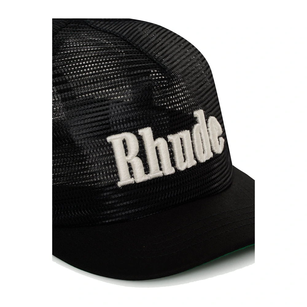 Rhude Logo Mesh Hat Black / White