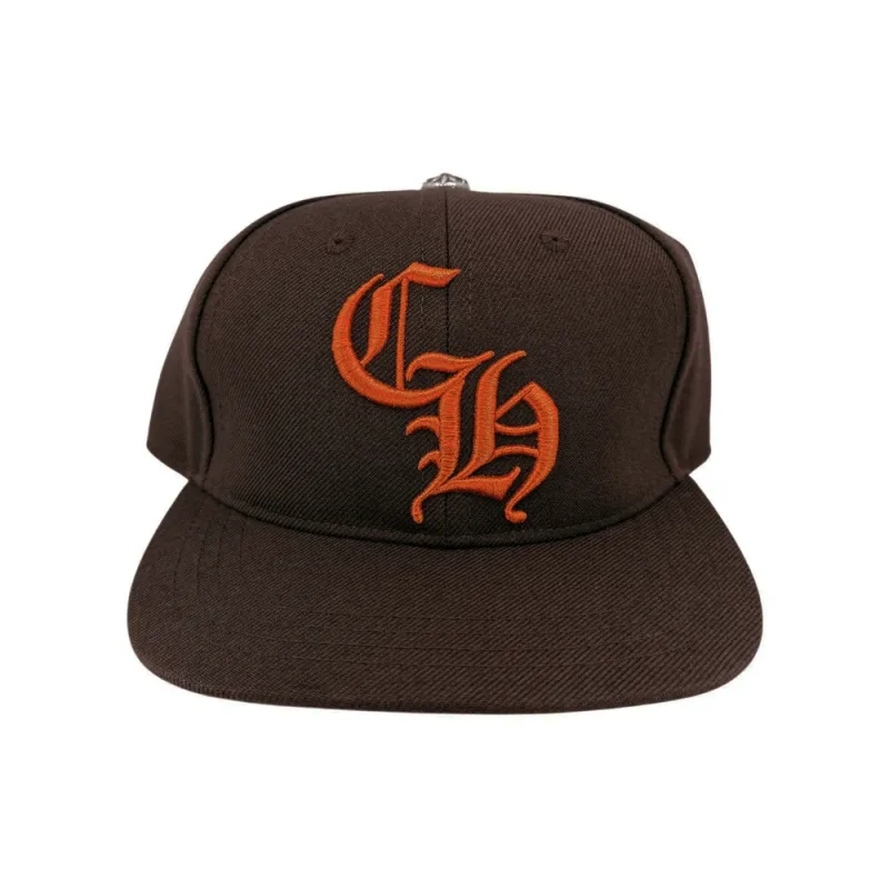 Chrome Hearts EMBROIDERED CH LOGO BASEBALL HAT BROWN ORANGE