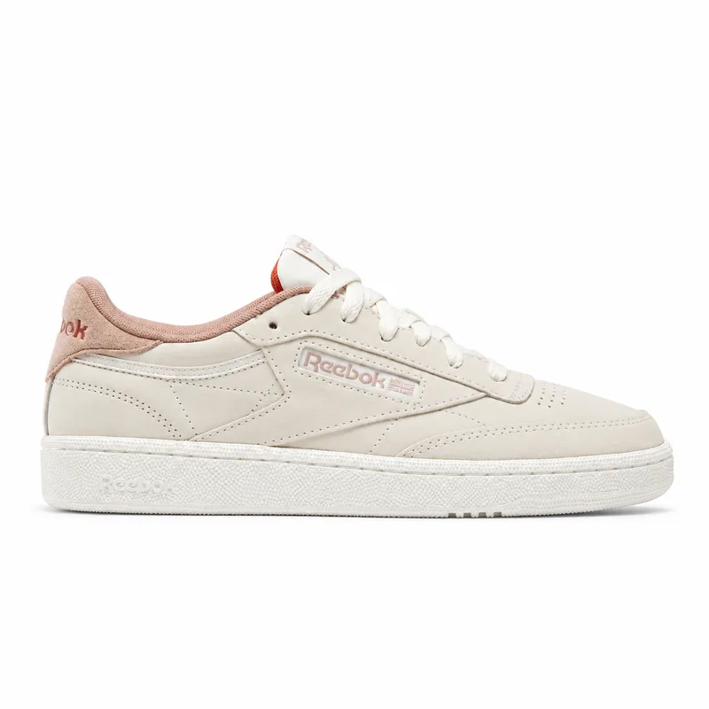Reebok Club C 85 Sand (Women's) — right-facing side profile on white