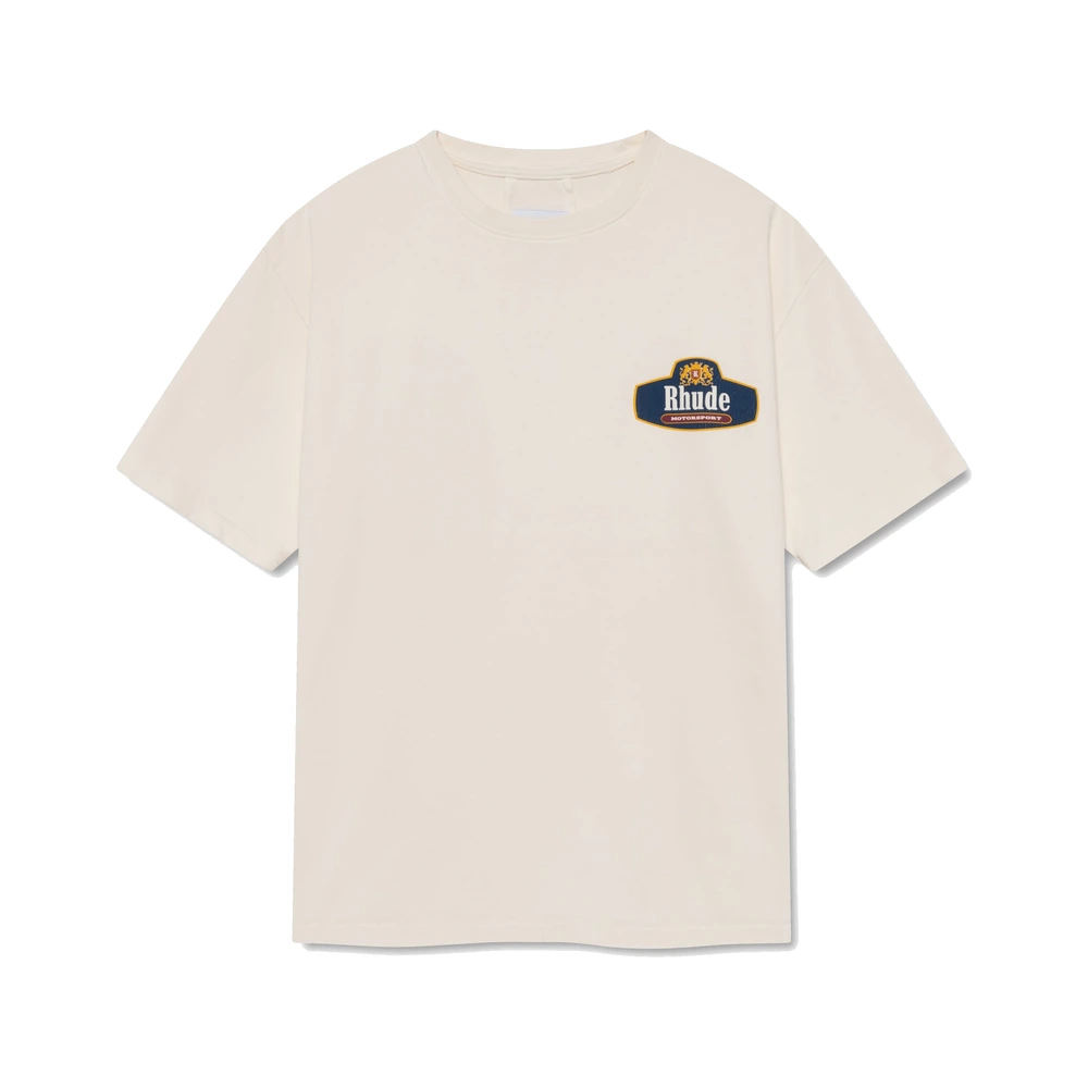 Rhude Racing Crest Tee Vintage White / Navy