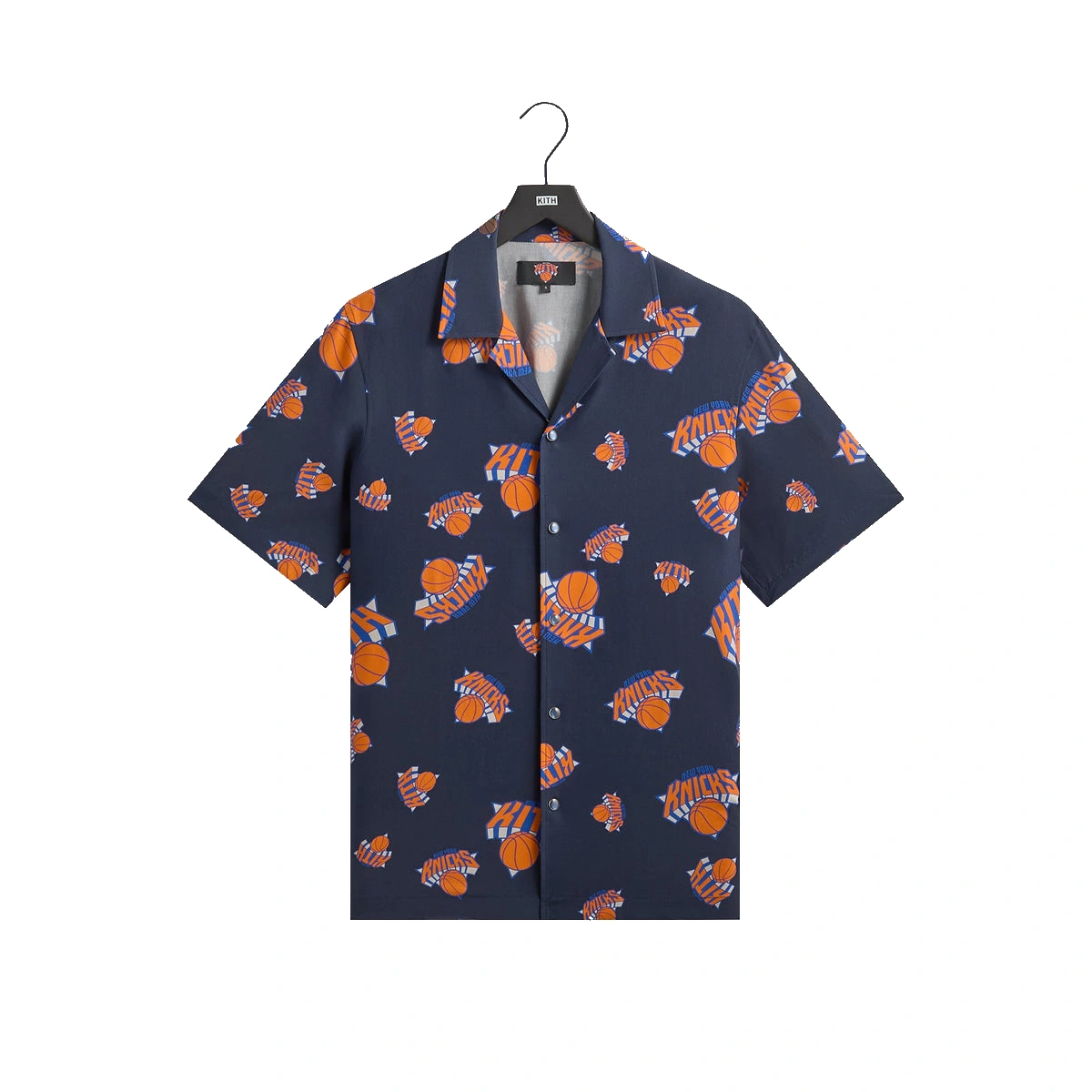 Kith for the New York Knicks Playoffs Thompson Camp Collar Shirt Nocturnal