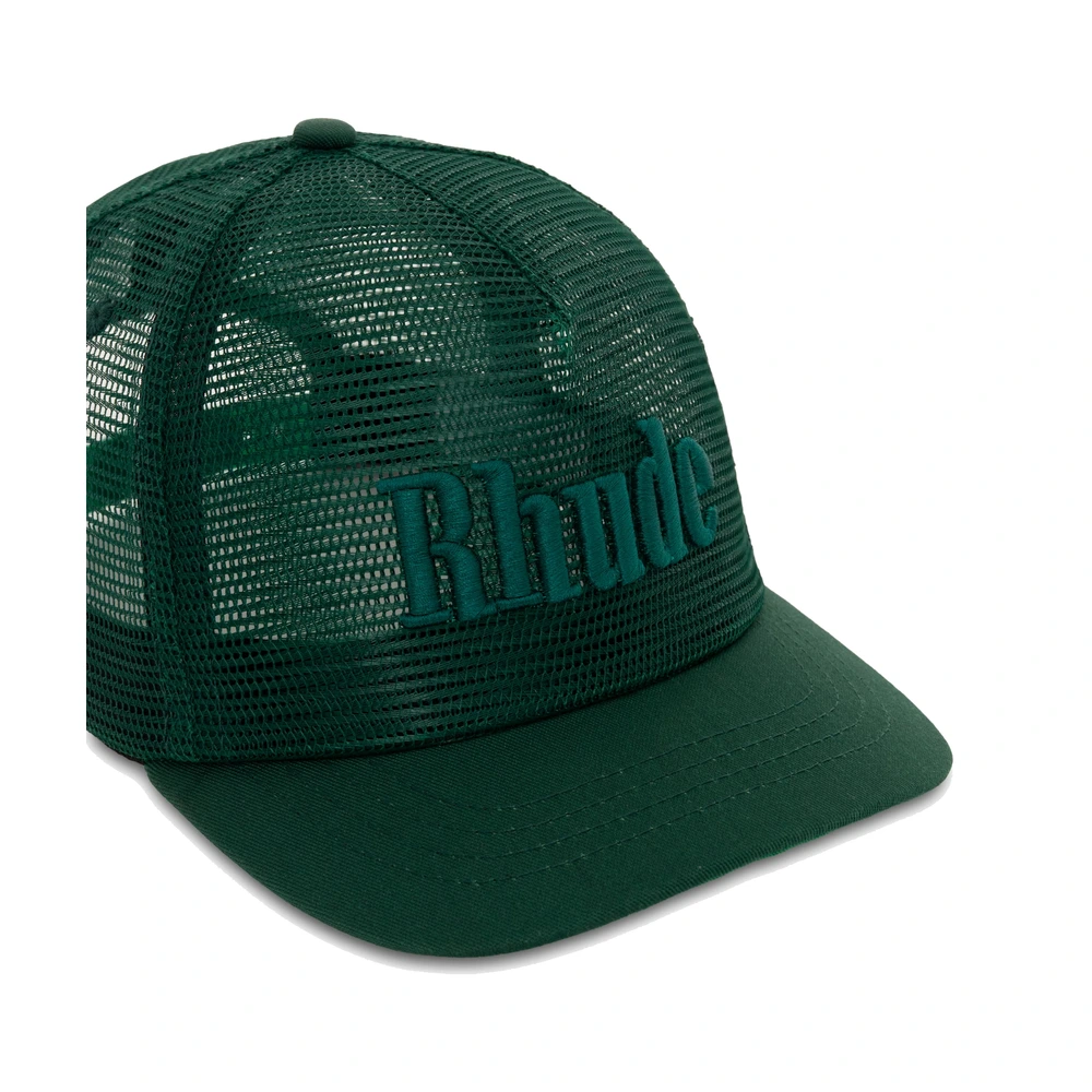 Rhude Logo Mesh Hat Green