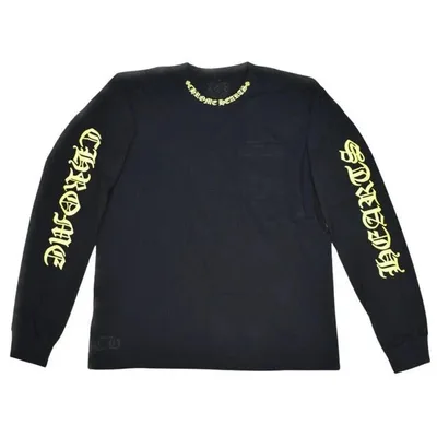 Chrome Hearts Pocket Crew t-shirt à manches longues noir et vert armée