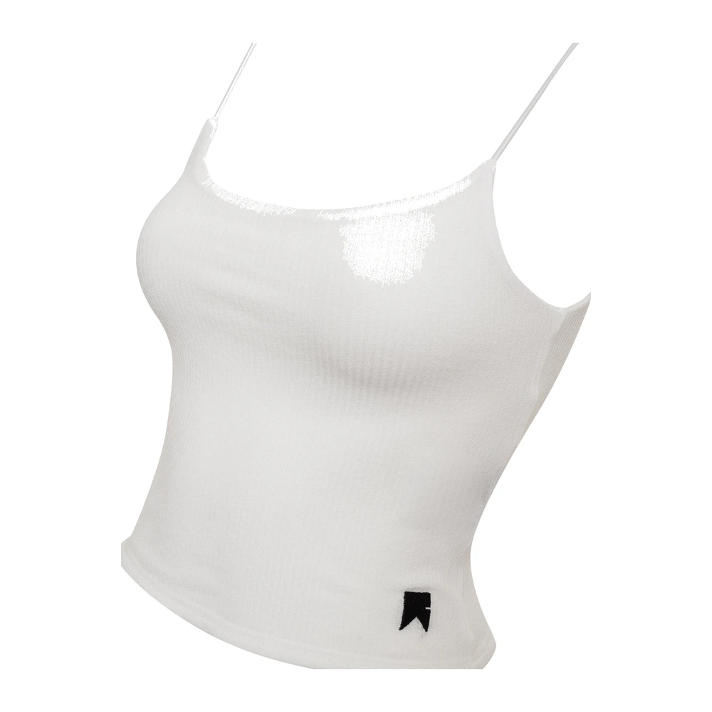 Rhude Sheer Rib Knit Top Black / White