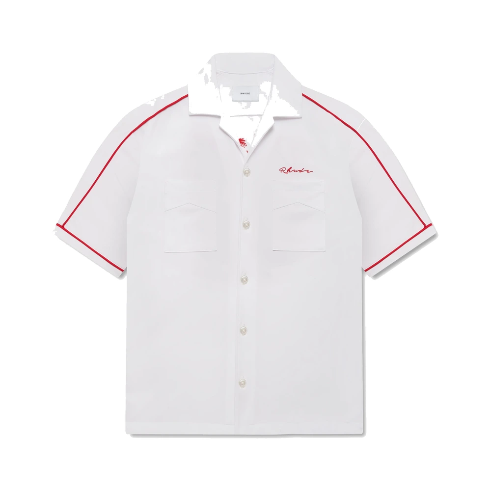 Rhude Sausalito Invitational Bowling Shirt Red / White