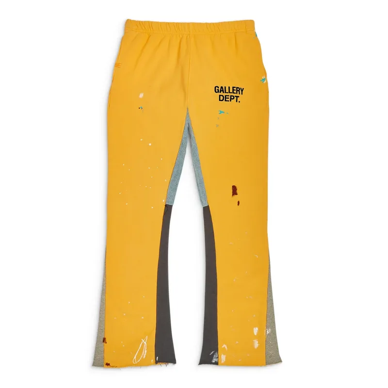 Gallery Dept. Painted Flare Sweat Pants Yellow