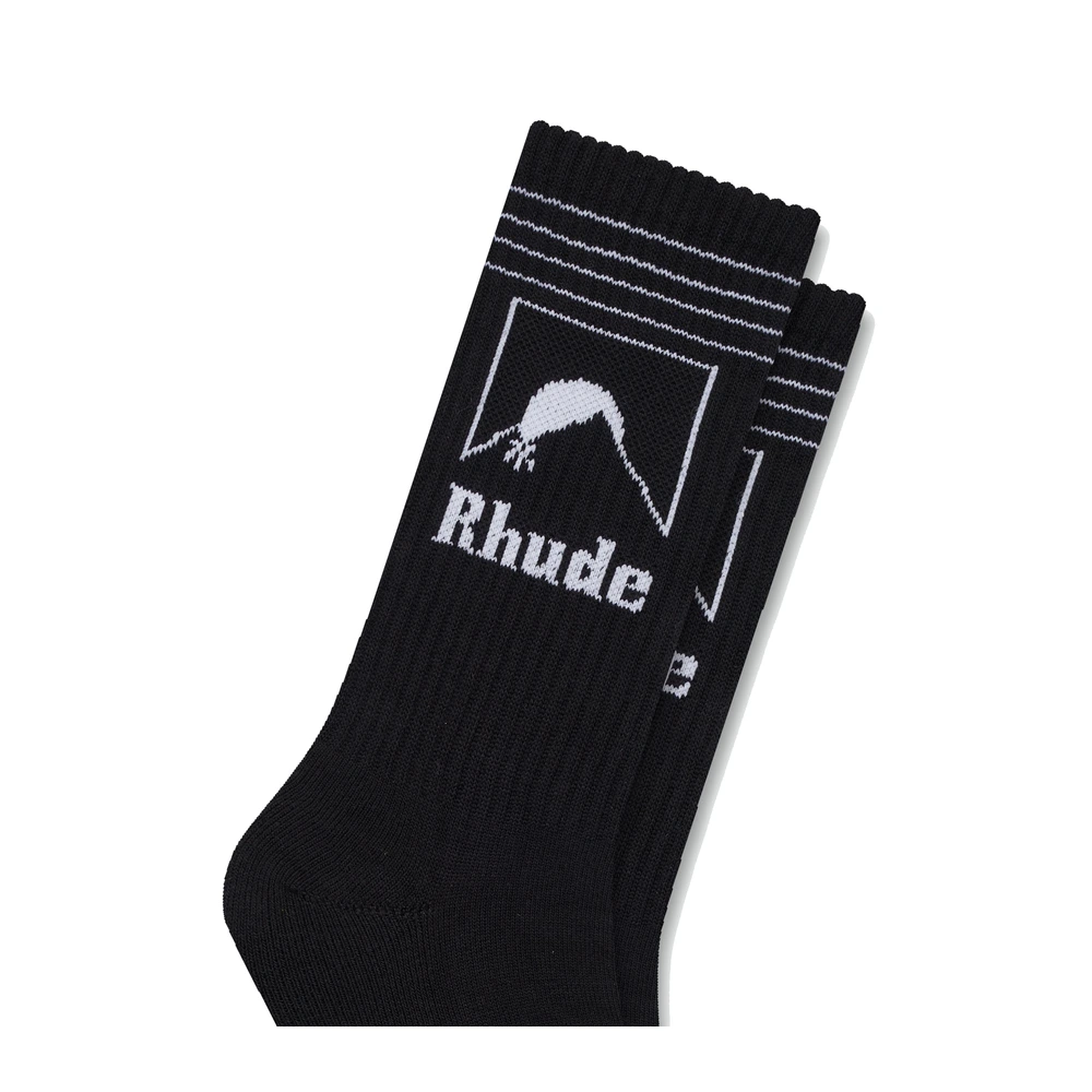 Rhude Moonlight Outline Sock Black / White