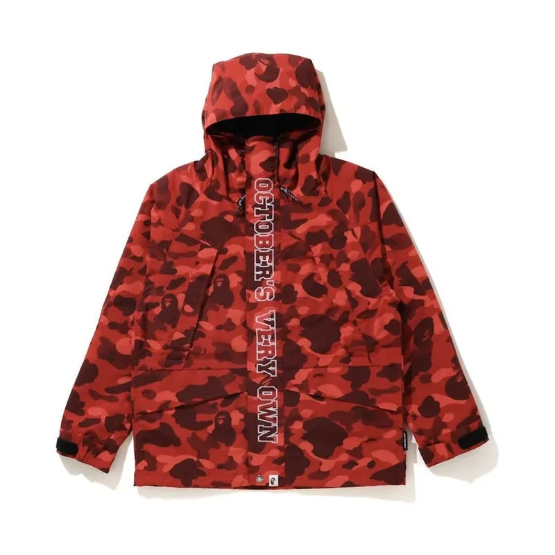 BAPE x OVO Color Camo Jacket Red
