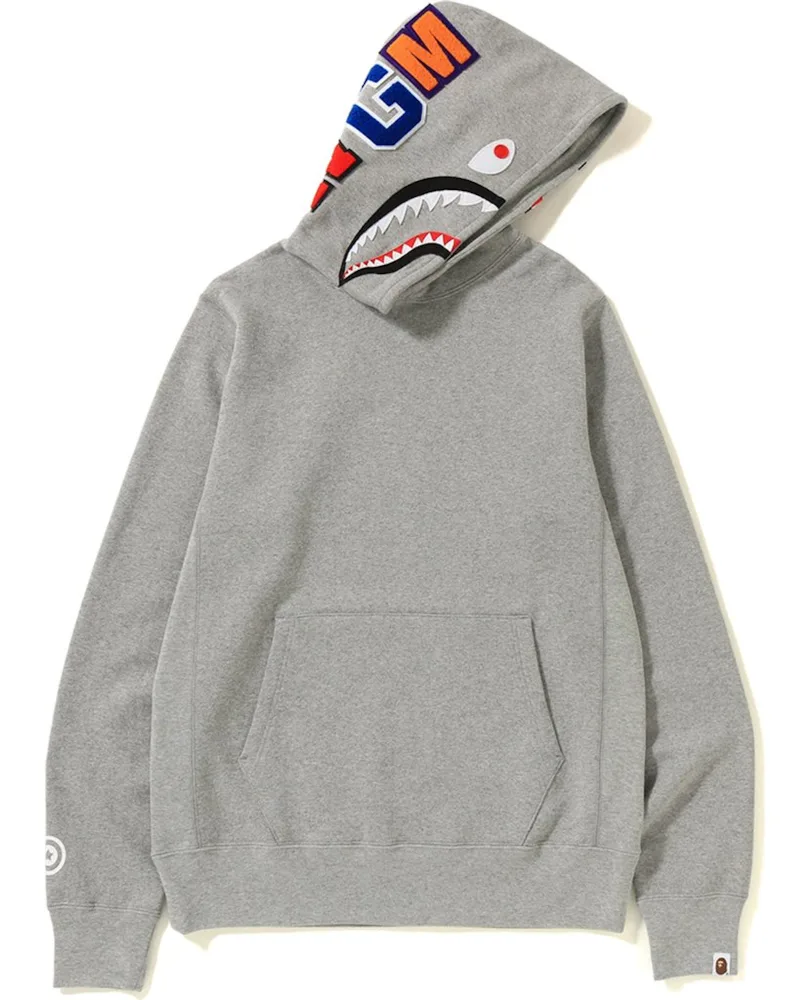BAPE Shark Pullover Hoodie Grey