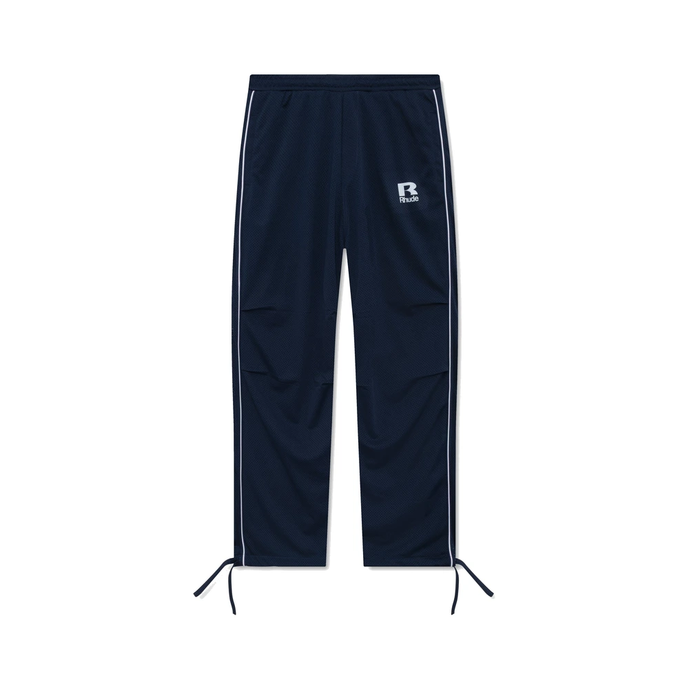 Rhude Mesh Piping Parachute Track Pant Navy / White