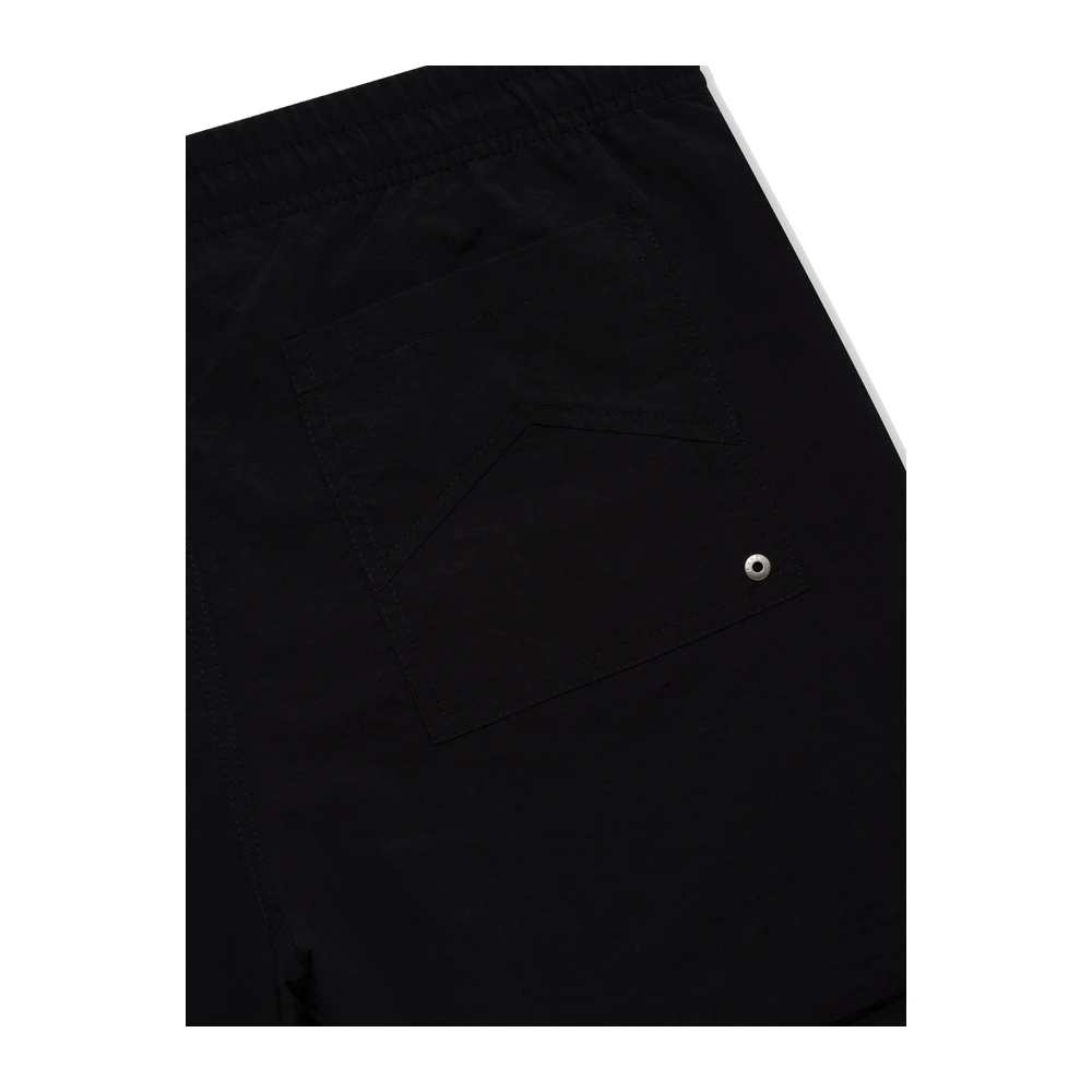 Rhude Logo Swim Trunks Black / White