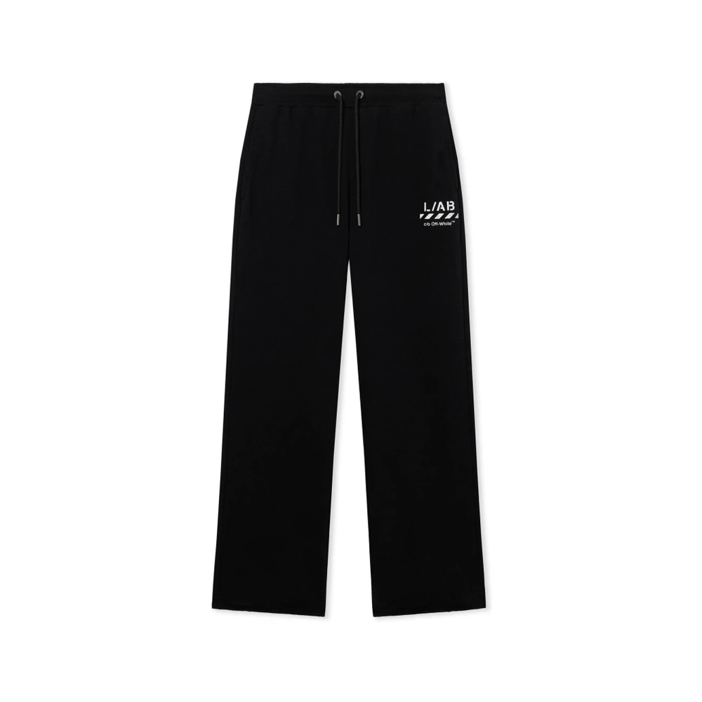 Off-White Diagonal Hem Jogger Pants Black