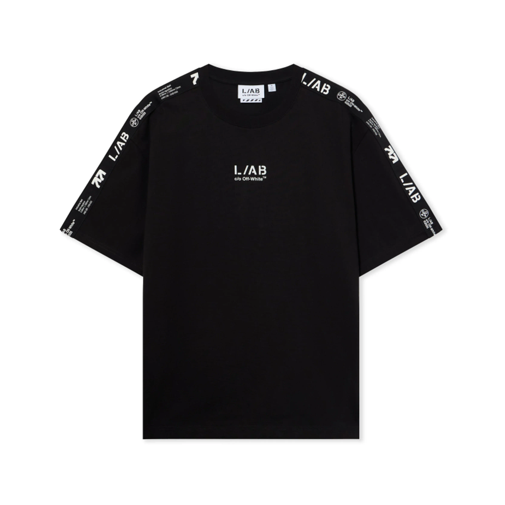 Off-White L/AB Logo Tape T-Shirt Black