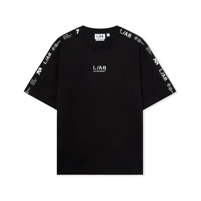 Off-White L/AB Logo Tape T-Shirt Black