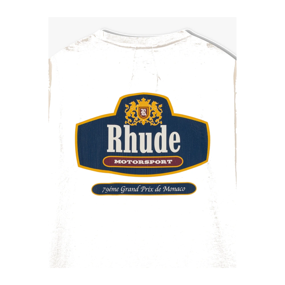 Rhude Racing Crest Tee Vintage White / Navy