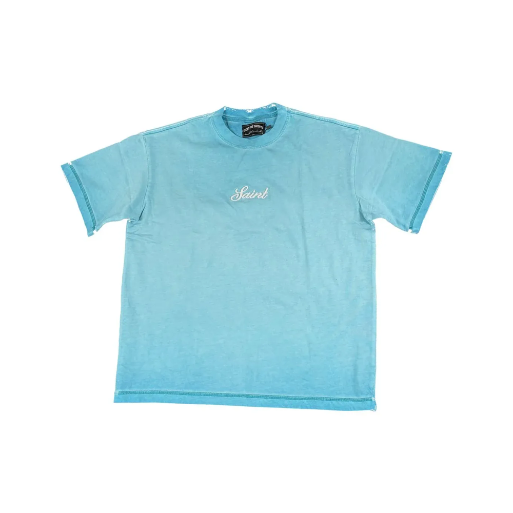 Saint Washed T-Shirt Aqua Fade