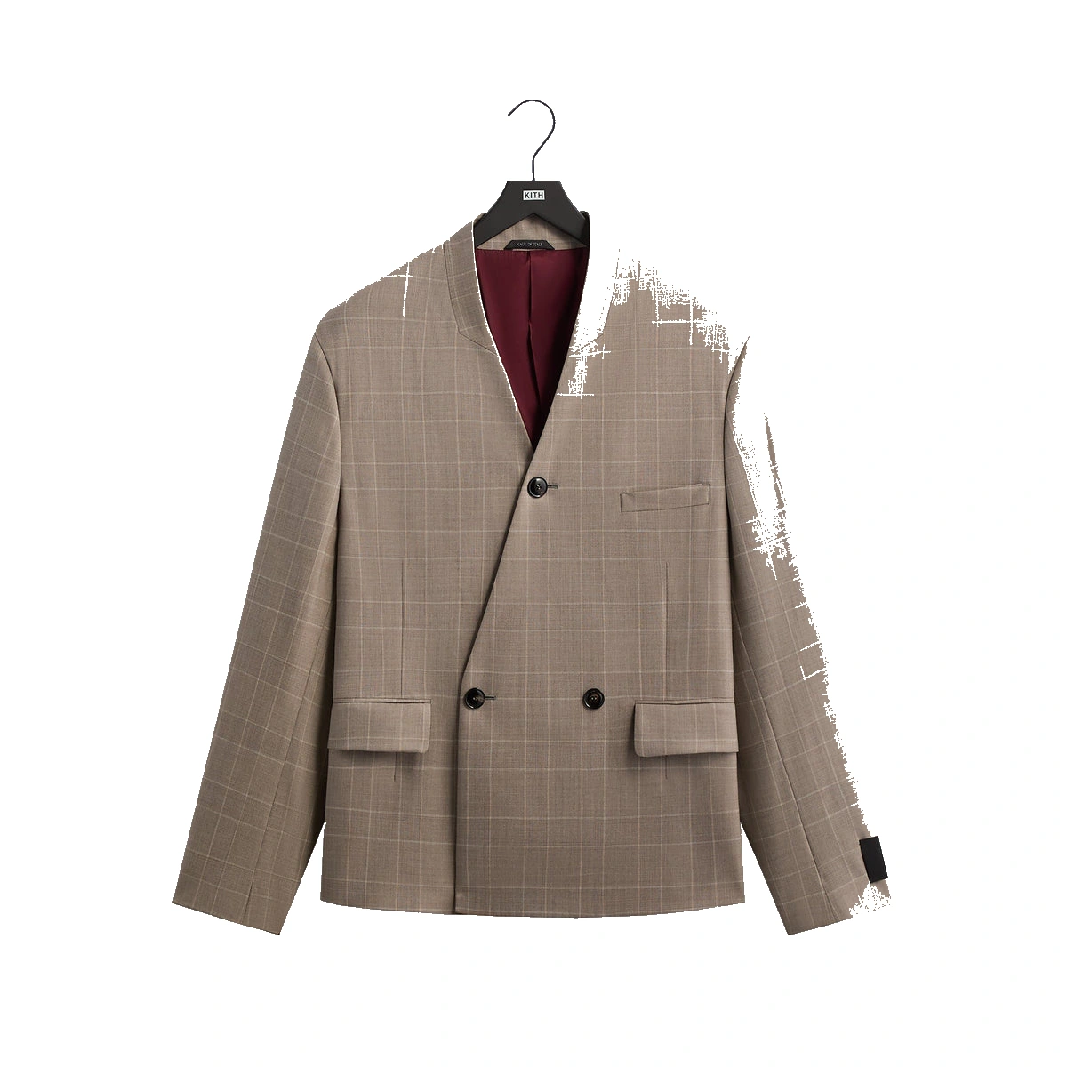 Giorgio Armani &Kin Single Breasted Collarless Jacket Dark Ash