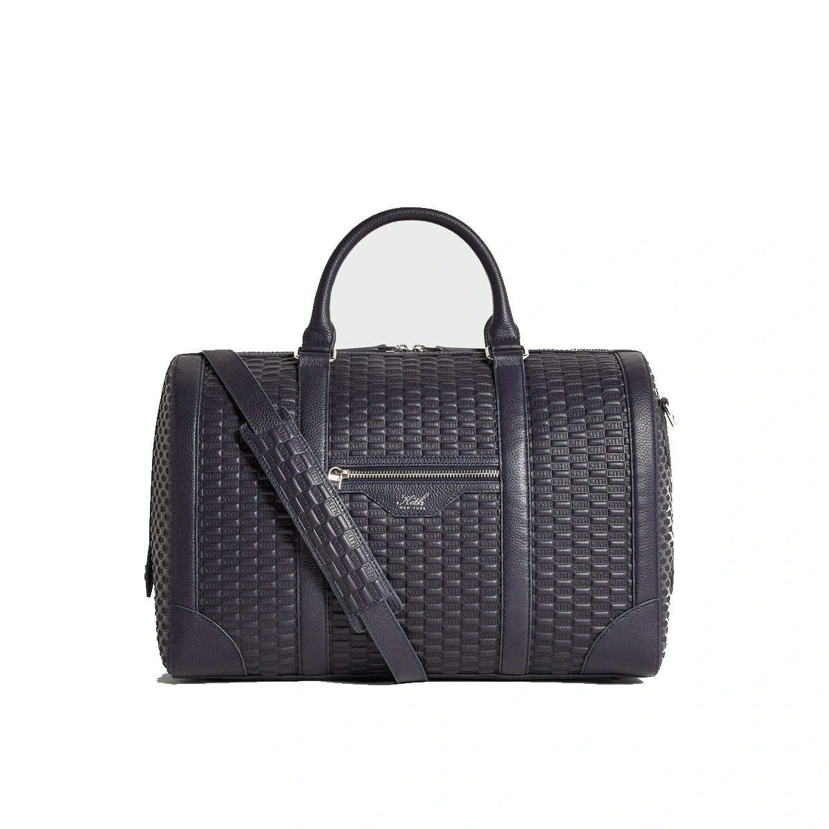 Kith Monogram Tumbled Leather Traveler K40 Duffle Bag Ink