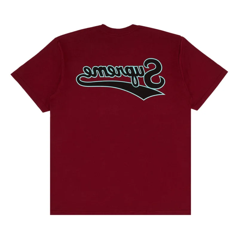 Supreme Backwards Tee Cardinal